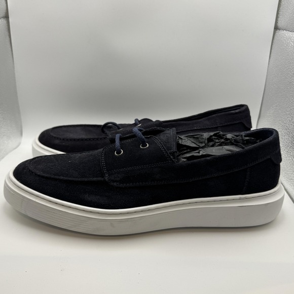 Good Man Brand Shoes Mens Size 11 Blue Suede Portland Boat Deck Made Italy